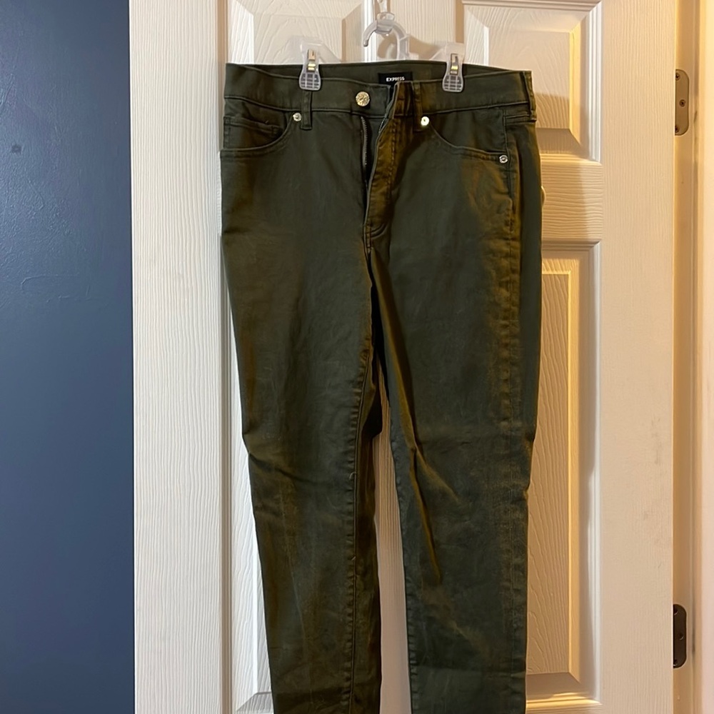 Dark green jeans